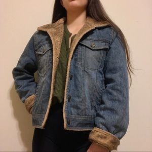 Marvin Richards Faux Fur Denim Jacket Vintage